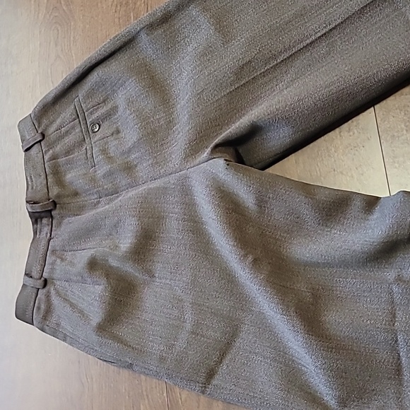 Vintage 90s Talbots petites Brown wool tweed High waisted pants Made in … - Picture 15 of 17